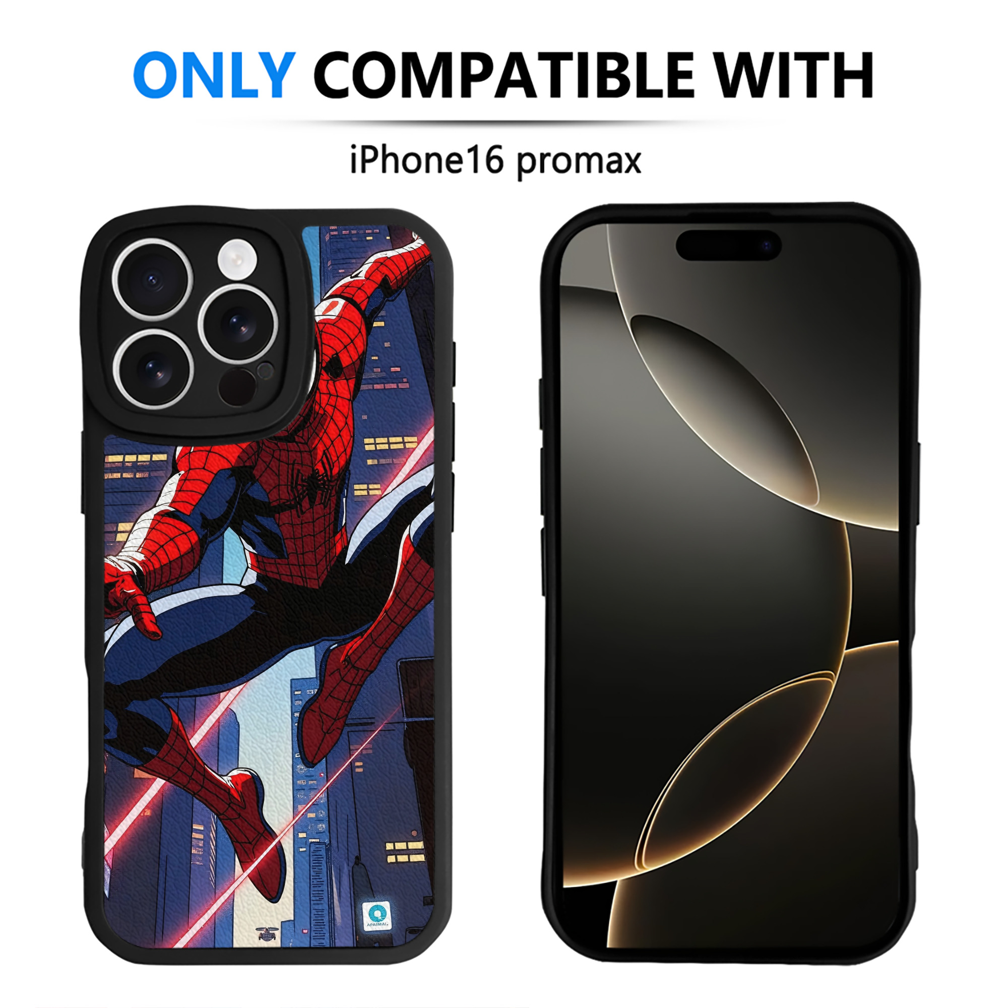 Spider Man スパイダーマン 【iPhone 16シリーズ対応】シリコンスマホケース（レザー調） 材質：シリコン